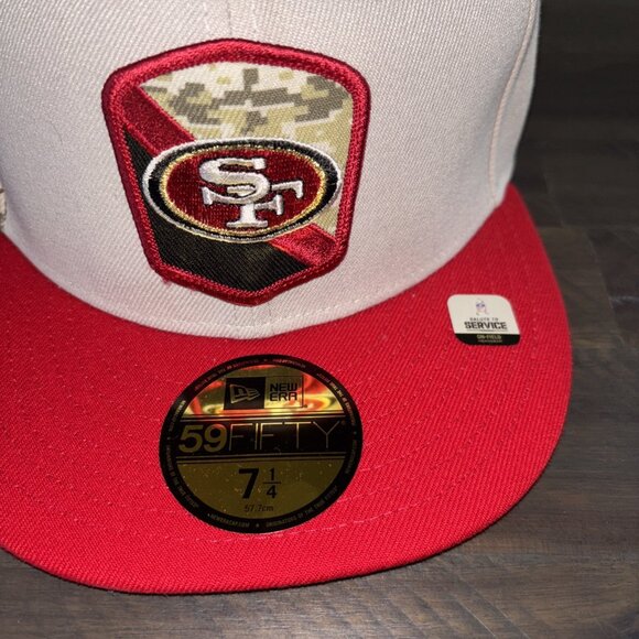 2023 NFL Salute to Service San Francisco 49ers Fitted Hat New Era 59FIFTY 7 1/4 - Picture 2 of 6
